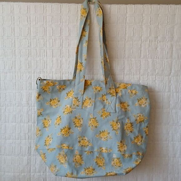 April Cornell large floral canvas tote bag - Picture 1 of 9